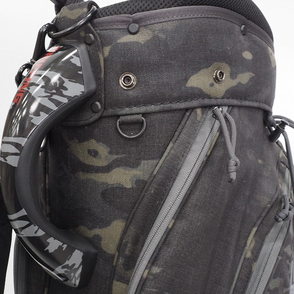 実際に弊社で買取させて頂いたBRIEFING/ブリーフィング CR-5 #02 ゴルフ 9.5型 5分割キャディバッグ マルチカム・ブラック の画像 4枚目