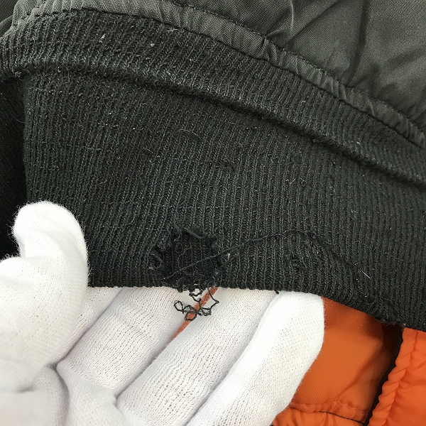 実際に弊社で買取させて頂いたALPHA INDUSTRIES/アルファインダストリーズ MA-1 フライトジャケット XLの画像 8枚目