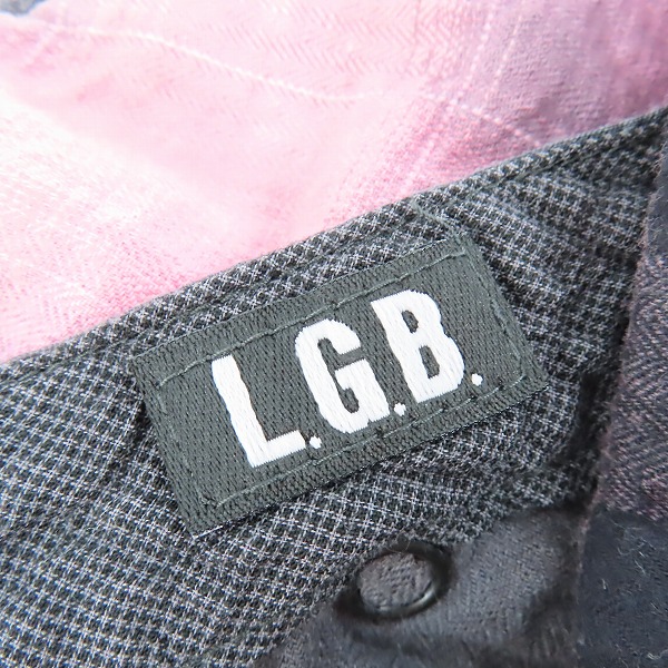 実際に弊社で買取させて頂いたL.G.B./ルグランブルー チェックシャツ SHIRT-G/TIPI/M 3の画像 2枚目