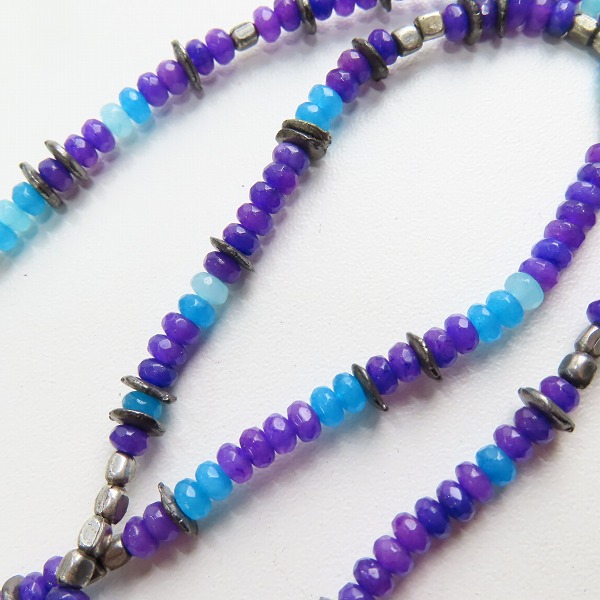 実際に弊社で買取させて頂いたAMP JAPAN/アンプジャパン ビーズ ネックレス パープル/ブルーの画像 3枚目