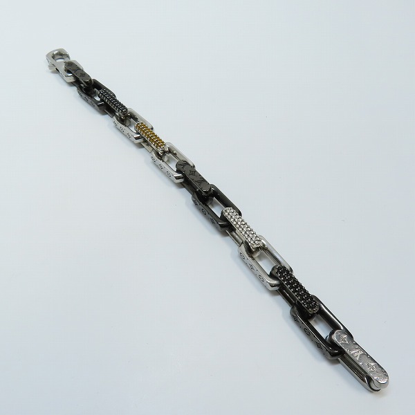 実際に弊社で買取させて頂いたLouis Vuitton/ルイヴィトン ブレスレット モノグラム チェーン ラインストーン M1205Mの画像 8枚目