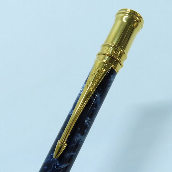 実際に弊社で買取させて頂いたPARKER/パーカー デュオフォールド マーブルブルー ボールペンの画像 5枚目