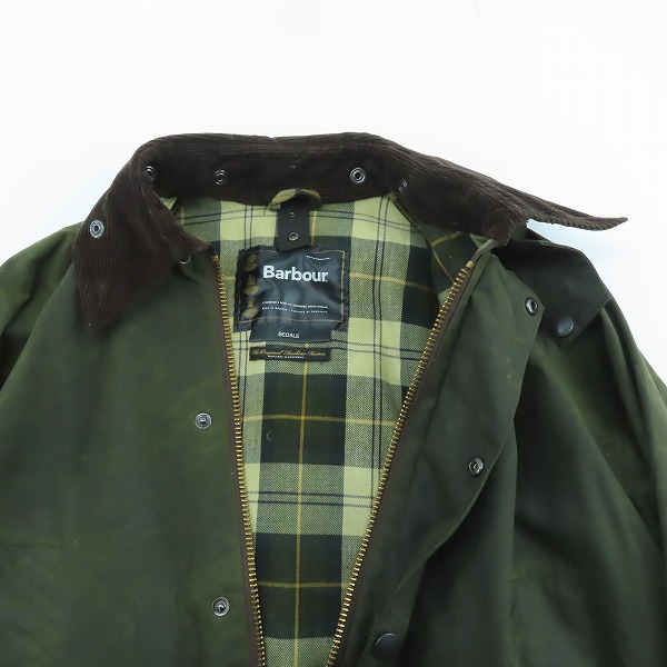 実際に弊社で買取させて頂いた【難有】BARBOUR/バブアー BEDALE JACKET A320 ビデイル オイルドジャケット C40/102cmの画像 2枚目
