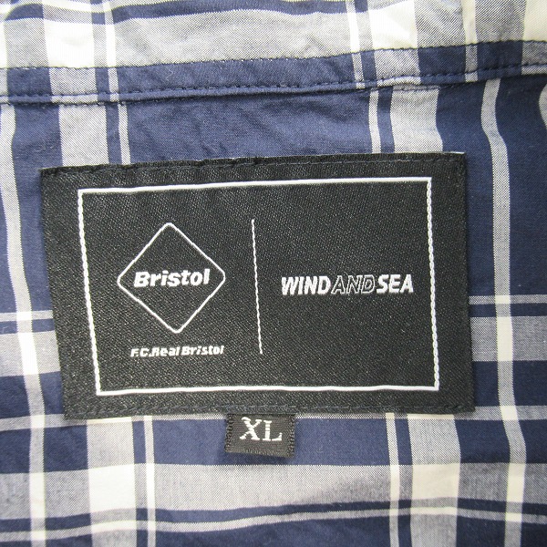 実際に弊社で買取させて頂いたF.C.Real Bristol×WIND AND SEA/ウィンダンシー BRISTOL SEA S/S BAGGY SHIRT/バギーシャツ FCRB-220153/XLの画像 2枚目