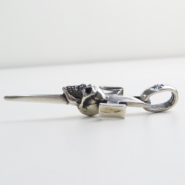 実際に弊社で買取させて頂いた【ギャラ付き】GABORATORY/ガボラトリー/ガボール Skull Dagger Square Bottom/スカルダガースクエアボトム ペンダントトップの画像 3枚目