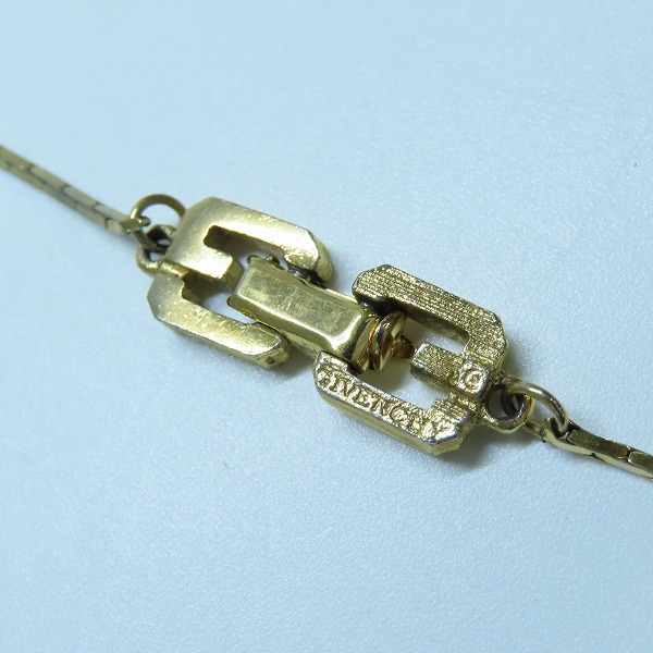実際に弊社で買取させて頂いたGIVENCHY/ジバンシー リーフデザイン ラインストーン ネックレスの画像 5枚目