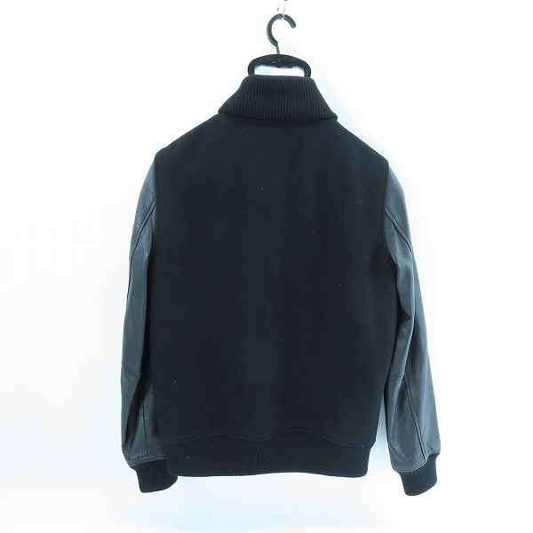 実際に弊社で買取させて頂いたURBAN RESEARCH/アーバンリサーチ メルトン ラムレザースタジャン/ブラック/UM13-HN08001/Mの画像 1枚目