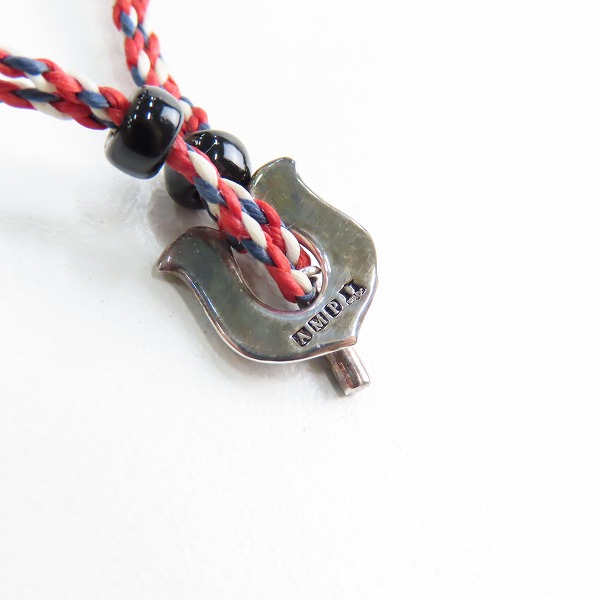 実際に弊社で買取させて頂いた(2)AMP JAPAN/アンプジャパン ホースシュー ブレスレット レッド/ネイビーの画像 4枚目