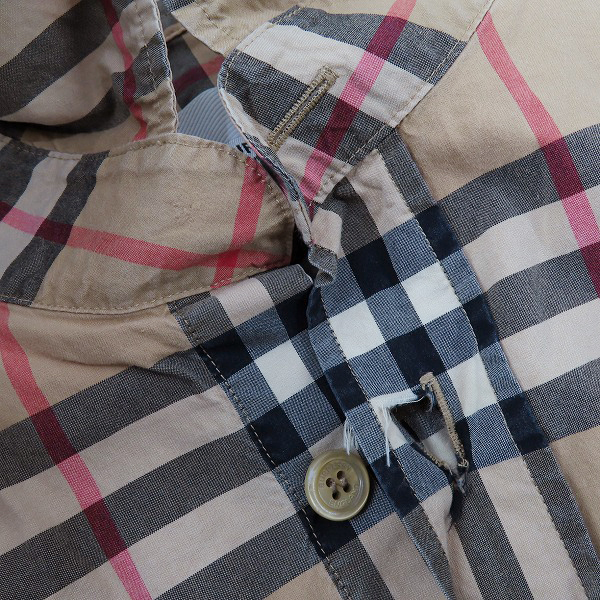 実際に弊社で買取させて頂いた【難有り】BURBERRY/バーバリー チェックシャツ THTHAGAR129SAM 8020863/Lの画像 5枚目