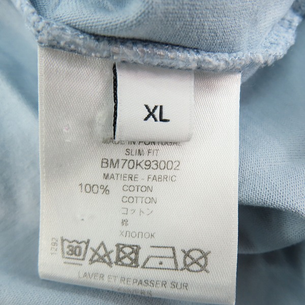 実際に弊社で買取させて頂いたGIVENCHY/ジバンシィ ヴィンテージロゴ スリムフィットクルーネック半袖Tシャツ ブルー BM70K93002/XLの画像 3枚目