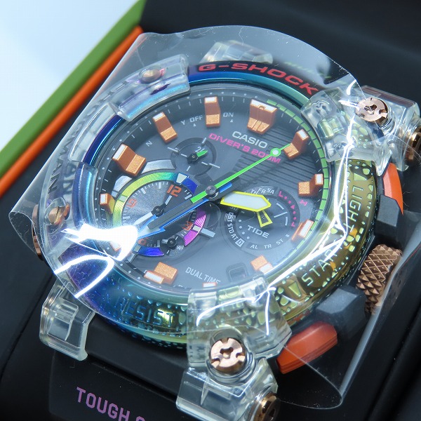 実際に弊社で買取させて頂いた【未使用】G-SHOCK/Gショック FROGMAN/フロッグマン ボルネオ レインボー トード GWF-A1000BRT-1AJRの画像 9枚目