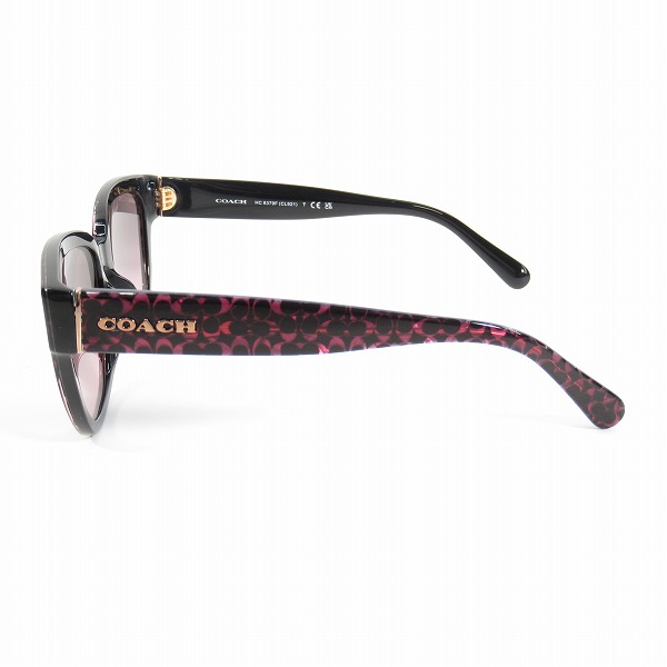 実際に弊社で買取させて頂いたCOACH/コーチ HC8379F(CL921) Ruby Pearl Signature C サングラス/アイウェアの画像 1枚目