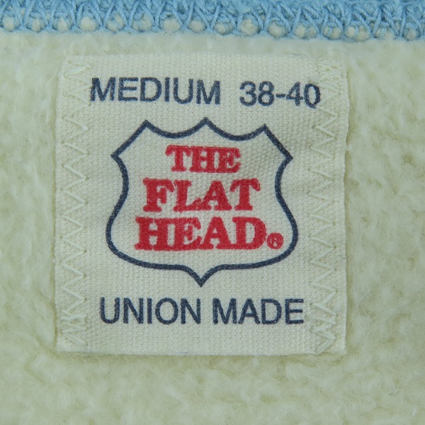 実際に弊社で買取させて頂いたTHE FLAT HEAD/フラットヘッド ジップアップ スウェット ブルー系/M 38-40の画像 2枚目