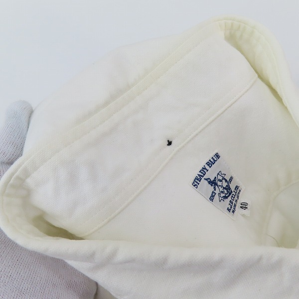 実際に弊社で買取させて頂いたSTEADY BLUE R.J.B/ステディーブルーアールジェービー フラットヘッド 胸ポケット 長袖シャツ ホワイト/40の画像 6枚目