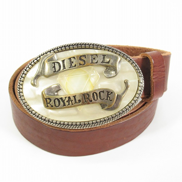 実際に弊社で買取させて頂いたDIESEL/ディーゼル ROYAL ROCK バックル レザーベルト 85