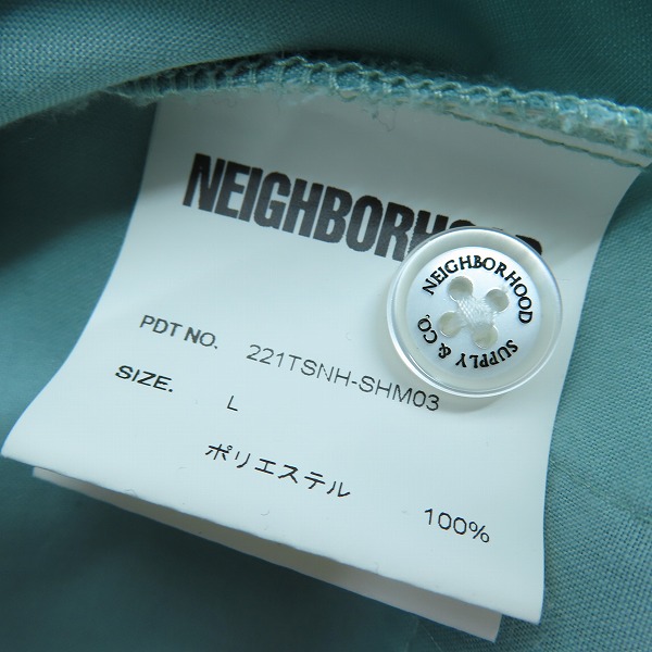 実際に弊社で買取させて頂いたNEIGHBORHOOD/ネイバーフッド 22SS PIPING/E-SHIRT/パイピング オープンカラー 半袖シャツ 221TSNH-SHM03/Lの画像 3枚目