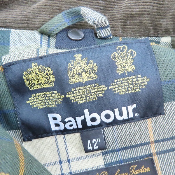 実際に弊社で買取させて頂いたBarbour/バブアー BEDALE/ビデイル 2レイヤー ブルゾン 1802379/42の画像 2枚目