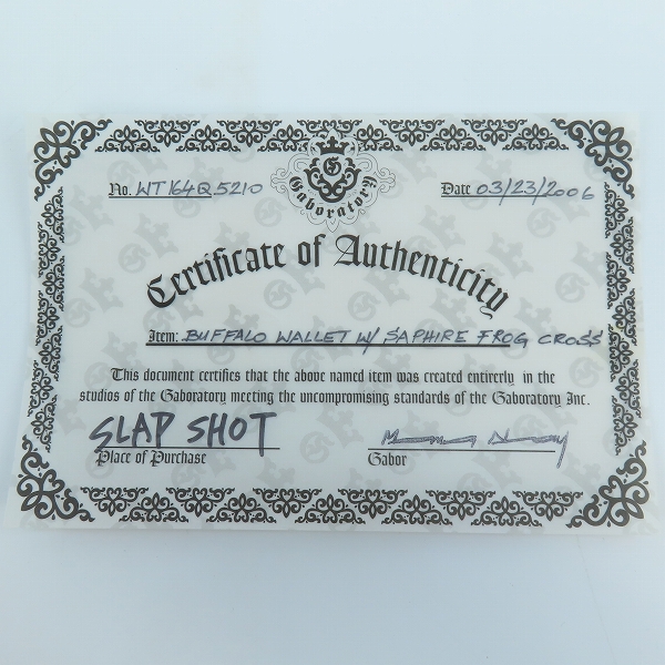 実際に弊社で買取させて頂いた【ギャラ付き】Gabor/Gaboratory/ガボール クラウンボタン Tバー 長財布/ロングウォレットの画像 8枚目