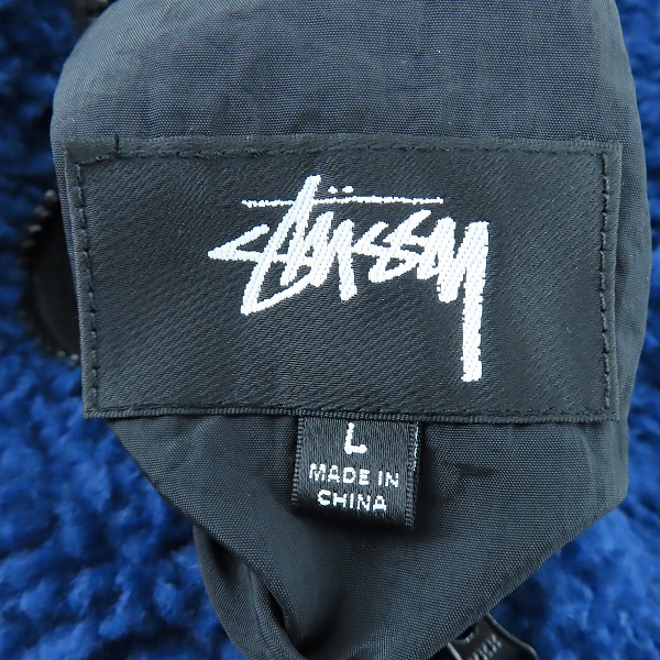 実際に弊社で買取させて頂いたStussy/ステューシー リバーシブル シェルパ フリースジャケット Lの画像 7枚目