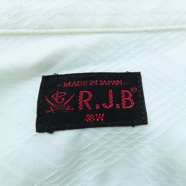 実際に弊社で買取させて頂いたRJB FLAT HEAD/フラットヘッド ホワイト シャツ 40Wの画像 2枚目