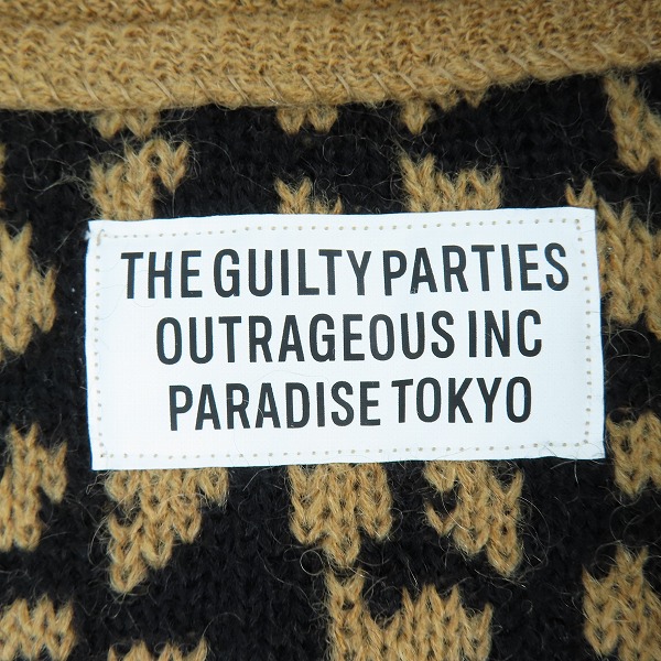 実際に弊社で買取させて頂いたWACKO MARIA/ワコマリア GUILTY PARTIES レオパード/ヒョウ柄 モヘア カーディガン /XLの画像 2枚目