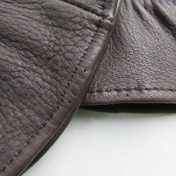 実際に弊社で買取させて頂いたCHURCHILL/チャーチル ディアスキン/鹿革 米国製 グローブ ウォールナット/Sの画像 4枚目