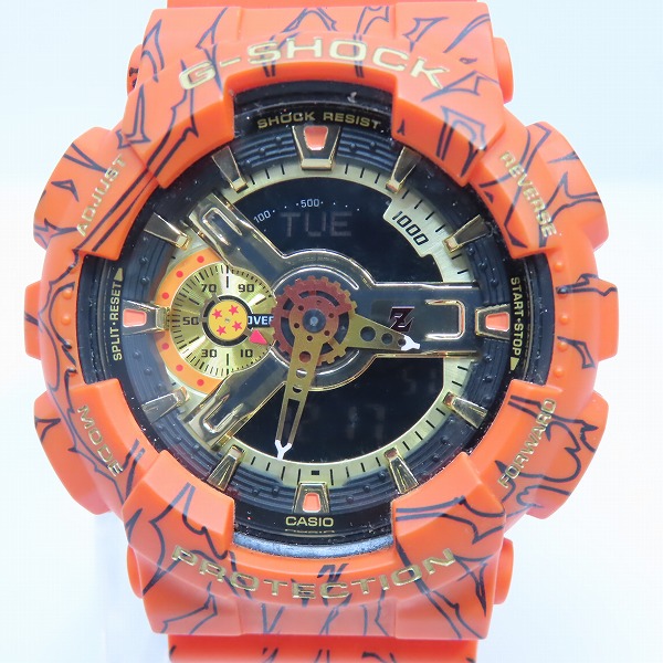 実際に弊社で買取させて頂いたG-SHOCK×DRAGON BALL Z/Gショック×ドラゴンボールZ デジタルアナログ GA-110シリーズ コラボ 腕時計 GA-110JDB-1A4JRの画像 0枚目