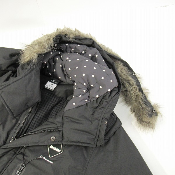 実際に弊社で買取させて頂いたF.C.Real Bristol×NIKE/エフシーレアルブリストル×ナイキ STORM FIT BIG SWOOSH BENCH COAT ベンチコート 789531-010/XLの画像 8枚目