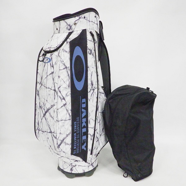 実際に弊社で買取させて頂いたOAKLEY/オークリー ゴルフ 921568 JP 6分割キャディバッグ ブラックｘプリントの画像 1枚目