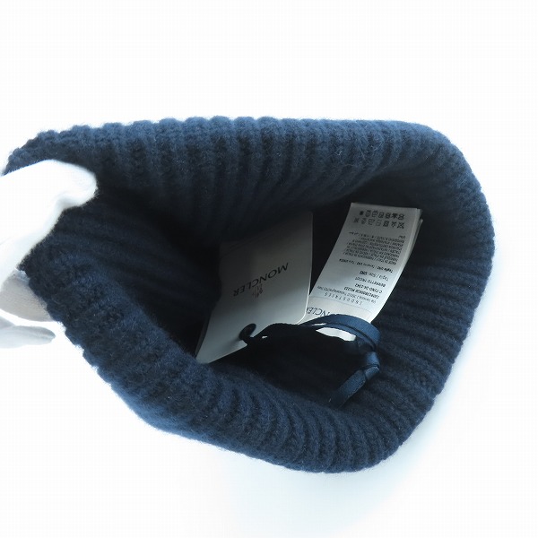 実際に弊社で買取させて頂いた【未使用/JPタグ】MONCLER/モンクレール BERRETTO TRICOT ロゴ ニット帽/UNIの画像 2枚目