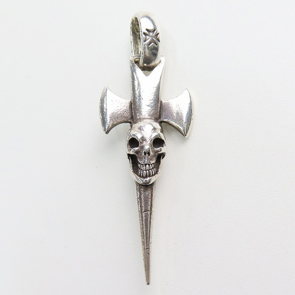 実際に弊社で買取させて頂いた【証明書/ギャラ付】Gaboratory/ガボラトリー Single skull dagger round top/シングルスカルダガーラウンドトップ ペンダントの画像 1枚目