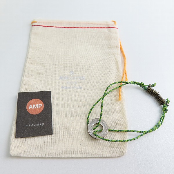 実際に弊社で買取させて頂いたAMP JAPAN/アンプジャパン コイン ブレスレット グリーンの画像 6枚目