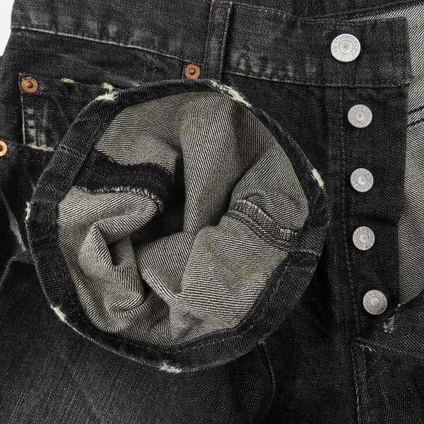 実際に弊社で買取させて頂いたLEVI'S/リーバイス 501 ブラックデニムパンツ 501-0601 /W32 L32の画像 2枚目