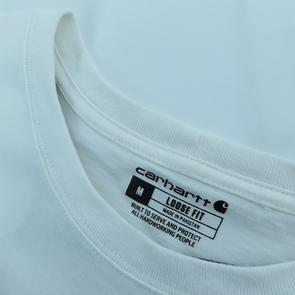 実際に弊社で買取させて頂いたCarhartt/カーハート 半袖Tシャツ ロゴワンポイントポケット K87-M/Mの画像 6枚目
