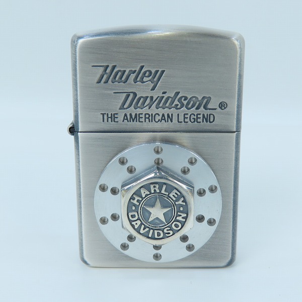 実際に弊社で買取させて頂いたZIPPO/ジッポー Harley-Davidson/ハーレーダビッドソン 立体メタル ディスクメタル ボルトオン シルバーカラー 1996年製