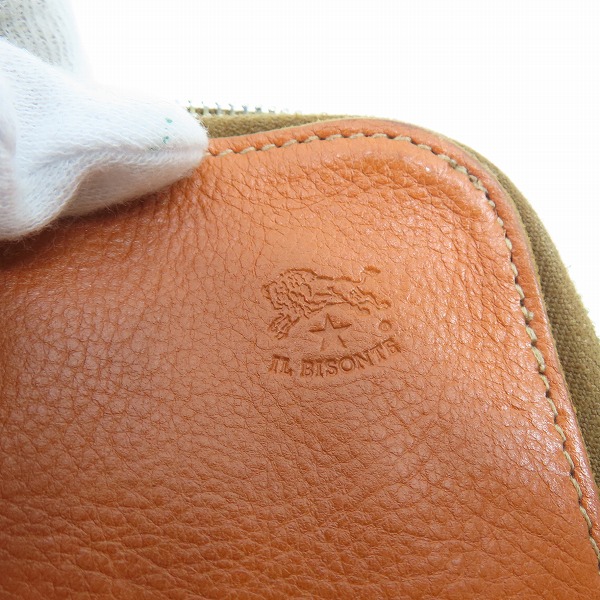 実際に弊社で買取させて頂いたIL BISONTE/イルビゾンテ レザー マネークリップウォレット コインケース付きの画像 5枚目