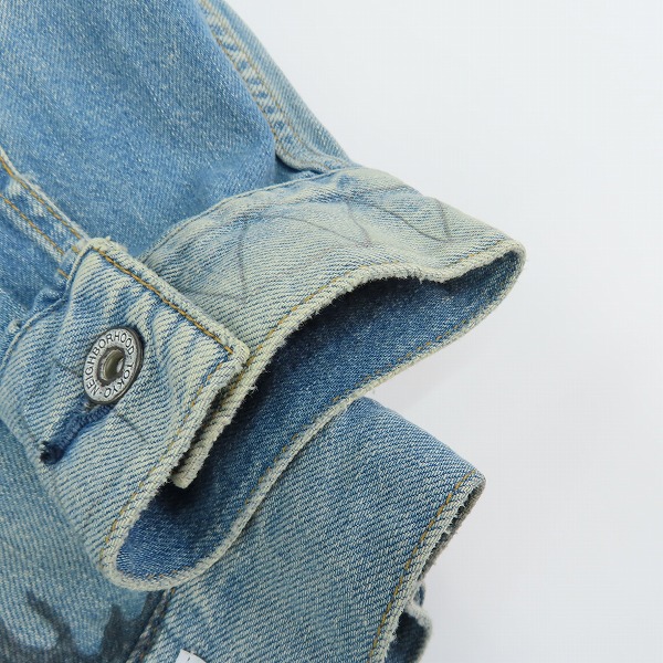 実際に弊社で買取させて頂いたNEIGHBORHOOD/ネイバーフッド 23AW FADE DENIM TYPE-3 JACKET グラフィック デニムジャケット 232YTNH-JKM05/Lの画像 6枚目