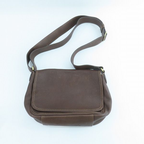 実際に弊社で買取させて頂いた土屋鞄製造所/ツチヤカバン トーンオイルヌメ ショルダーバッグ ダークブラウンの画像 8枚目
