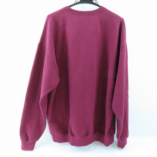 実際に弊社で買取させて頂いたWACKO MARIA/ワコマリア JERZEES 22AW オールドイングリッシュロゴ 刺繍 スウェット ボルドー/XLの画像 1枚目