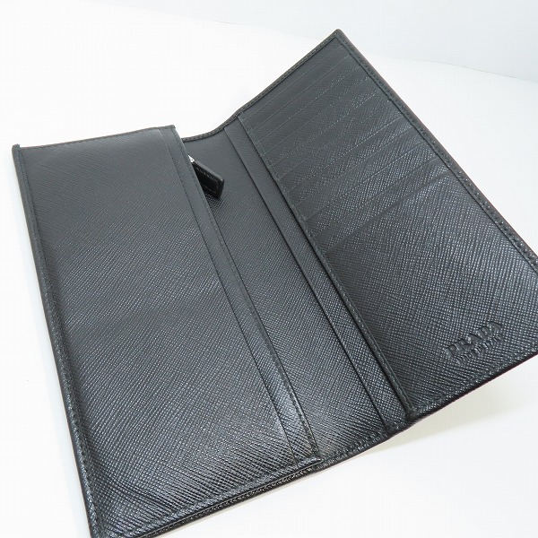 実際に弊社で買取させて頂いたPRADA/プラダ サフィアーノレザー 二つ折り長財布/ロングウォレットの画像 3枚目
