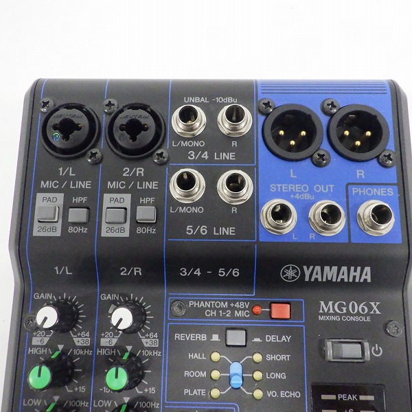 実際に弊社で買取させて頂いたYAMAHA/ヤマハ MG06X 6チャンネル ミキシングコンソール デジタルエフェクト内蔵 ミキサー【通電確認済】の画像 1枚目