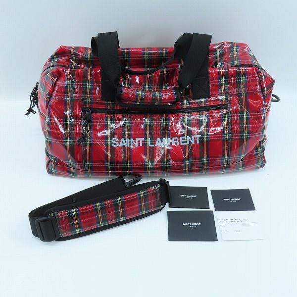 実際に弊社で買取させて頂いたSAINT LAURENT/サンローラン  NUXX/ヌックス チェック 2WAY ダッフルバッグの画像 8枚目