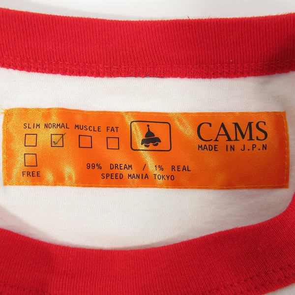 実際に弊社で買取させて頂いたCHALLENGER × SAM'S/チャレンジャー×サムズ CAMS コラボ プリントTシャツ ホワイト/レッド NORMALの画像 2枚目