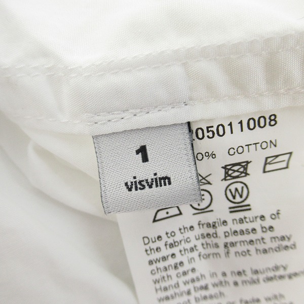 実際に弊社で買取させて頂いたvisvim/ビズビム 17AW FREE EDGE SHIRT BASEBALL COLLAR フリーエッジ シャツ ベースボールカラー 0117205011008/1の画像 3枚目