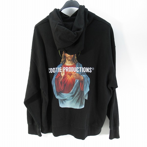 実際に弊社で買取させて頂いたCOOTIE/クーティー 21ss Print Pullover Parka JESUS Black/ジーザス プリント プルオーバー パーカー/Lの画像 1枚目
