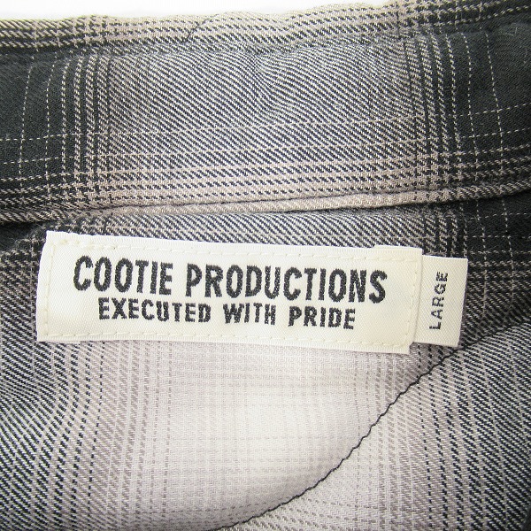 実際に弊社で買取させて頂いたCOOTIE/クーティー Ombre Check Quilting CPO Jacket/オンブレチェック キルティング CPOジャケット/Lの画像 2枚目