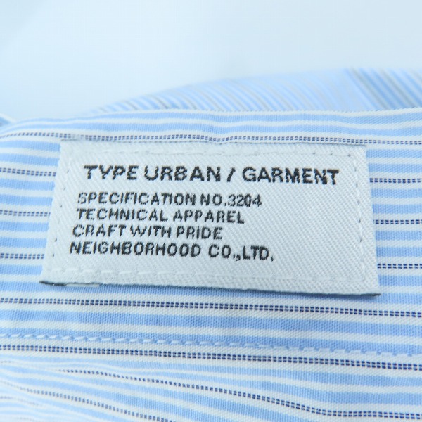 実際に弊社で買取させて頂いたNEIGHBORHOOD/ネイバーフッド ストライプ 長袖シャツ SPNH-SH-M07/Sの画像 5枚目