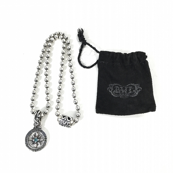 実際に弊社で買取させて頂いたBWL×TUBE/ビルウォールレザー×チューブ 25周年/アニバーサリー ネックレスペンダント/ラージ ボールチェーン付きの画像 9枚目