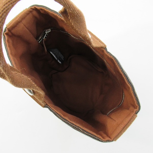 実際に弊社で買取させて頂いたHERMES/エルメス サクソーPM バケツ型 ハンドバッグ トワルアッシュブラウンの画像 4枚目