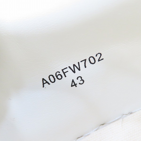 実際に弊社で買取させて頂いたMaison MIHARA YASUHIRO/メゾンミハラヤスヒロ Sole Shellcap Leather レザースニーカー ホワイト A06FW702/43 の画像 5枚目